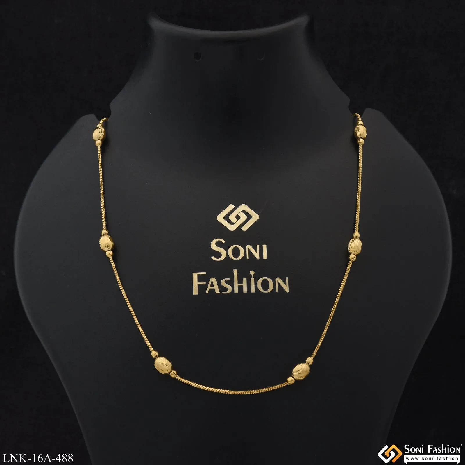 1 Gram Gold Plated Chic Design Lovely Design Chain for Ladies - Style A488