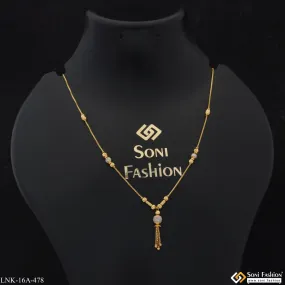 1 Gram Gold Plated Cool Chic Design Gold Plated Necklace for Lady - Style A478