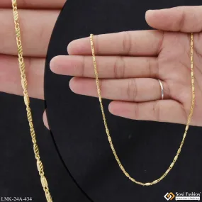 1 Gram Gold Plated Glamorous Design Latest Design Chain for Ladies - Style A434