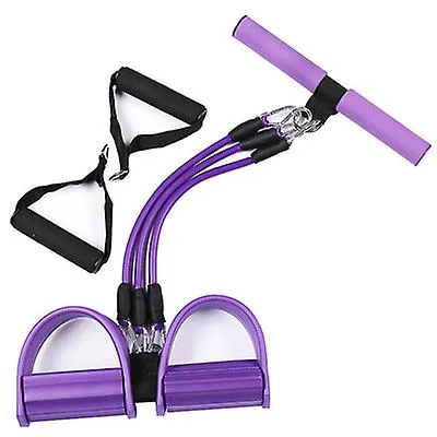 26.5*60cm pueple Pedal tensioner three-tube pedal elastic rope multifunctional fitness equipment AZ18299