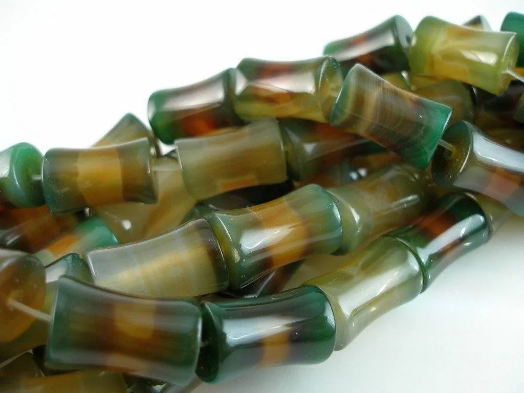 Agate 20mm Bow Tie Gemstone Beads Half Strand 10pcs G81