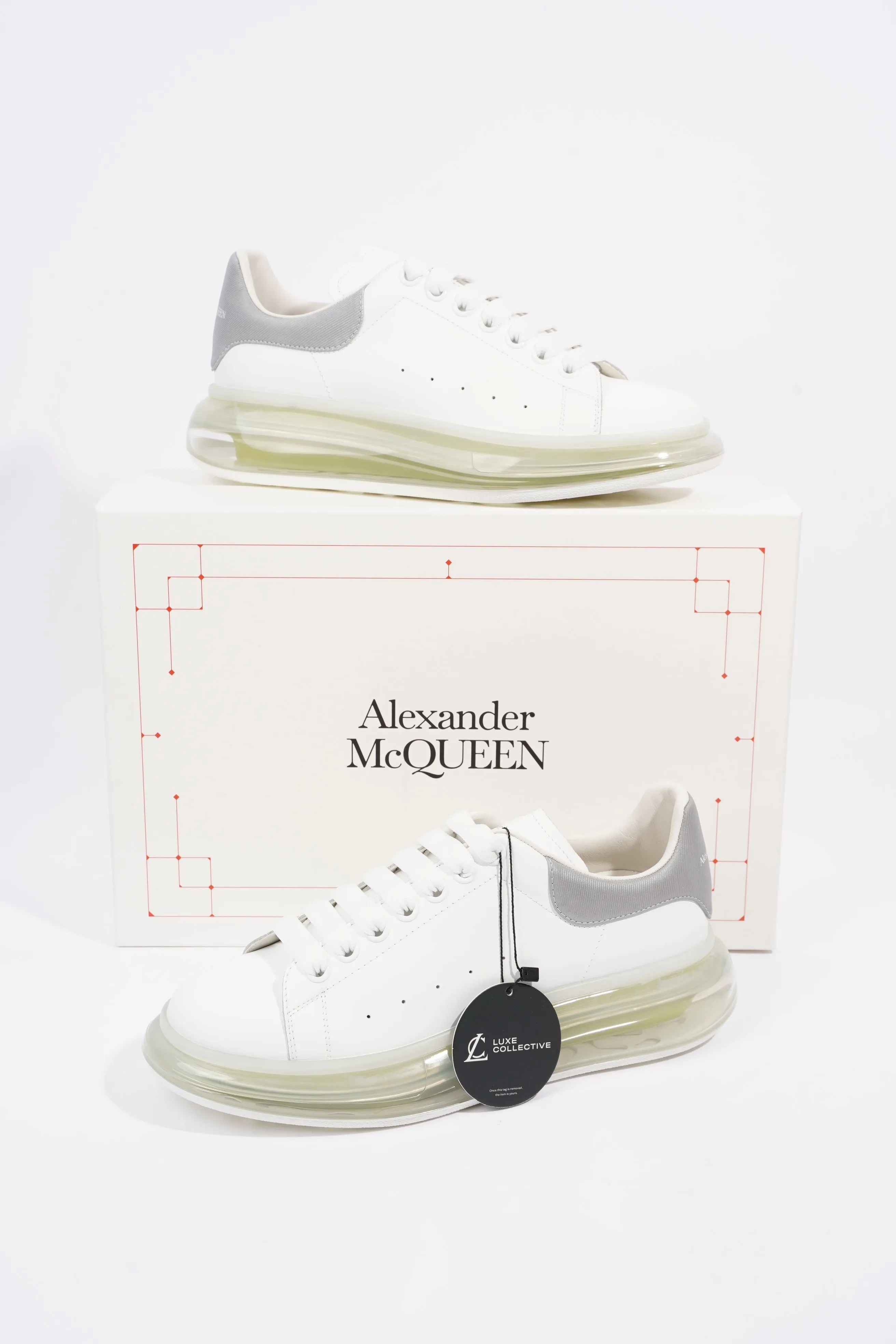 Alexander McQueen Mens Oversized Sneaker Bubble Grey Tab / Clear EU 41 / UK 7