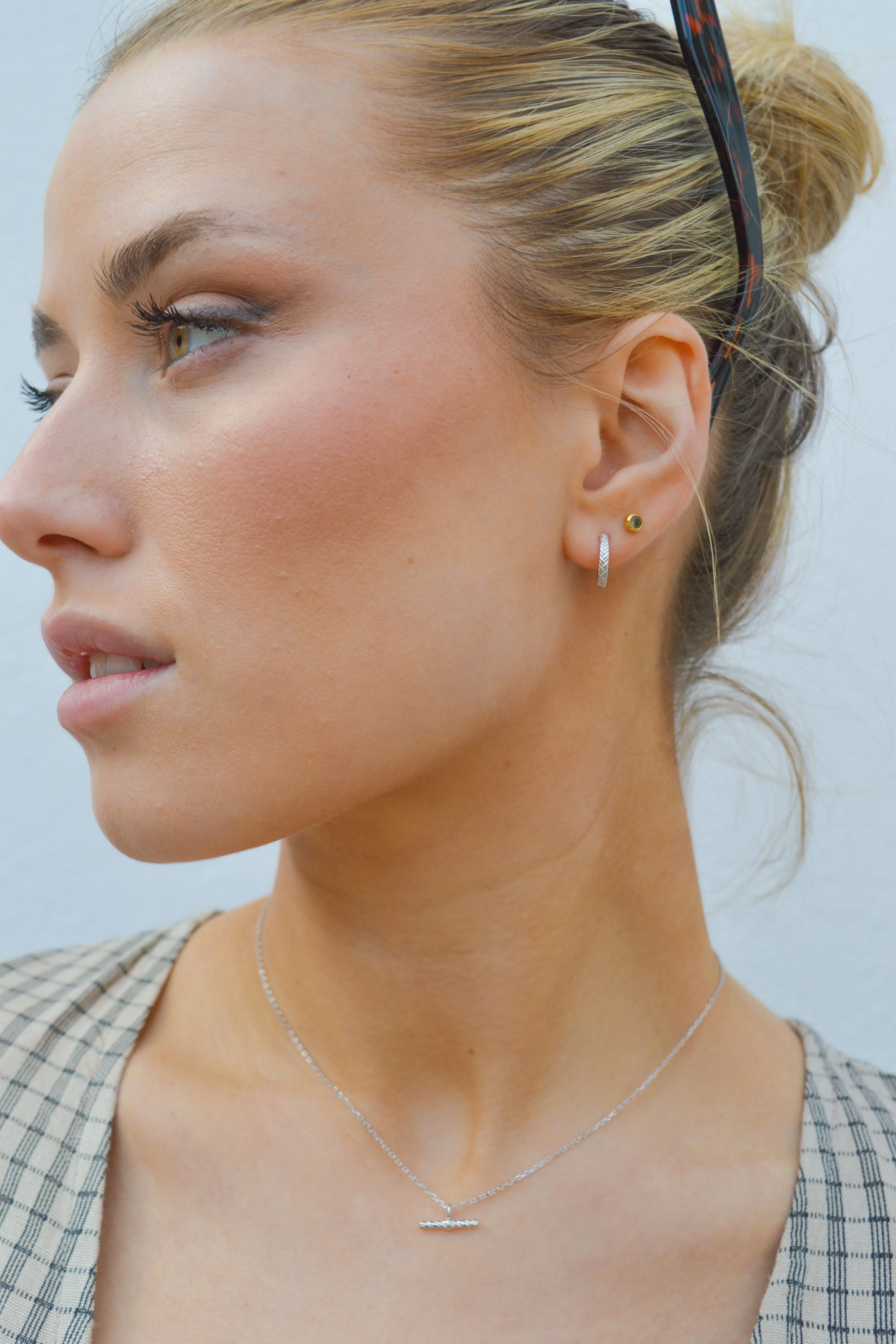 Ania Haie Silver Rope Huggie Hoop Earrings