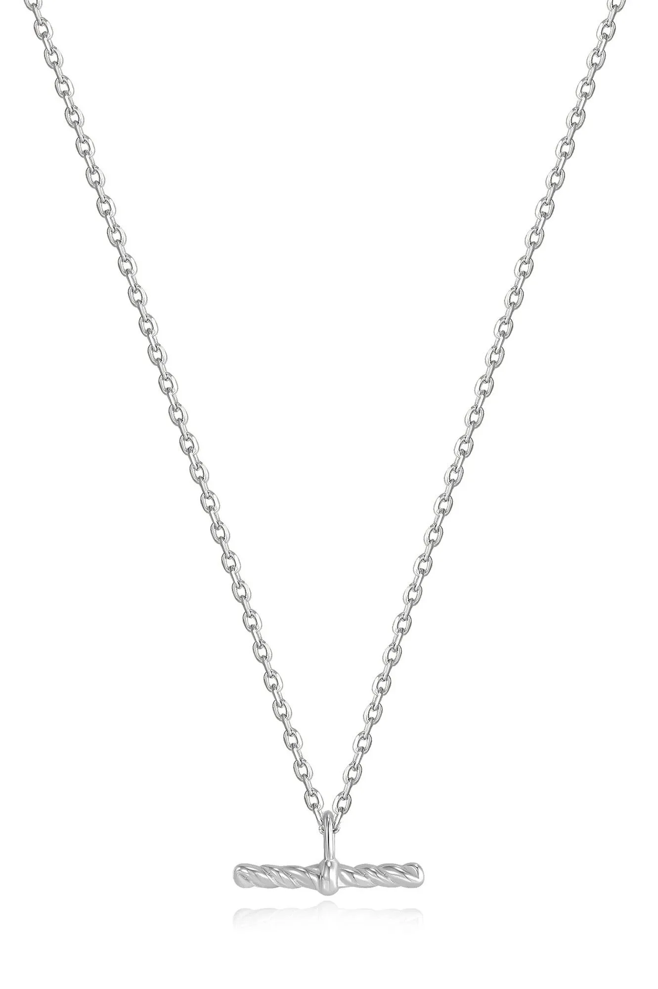 Ania Haie Silver Rope T-Bar Necklace