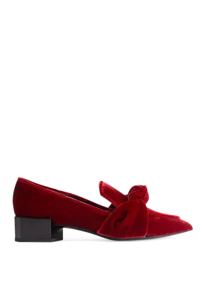 Athene Velvet Classic Slipper | Red