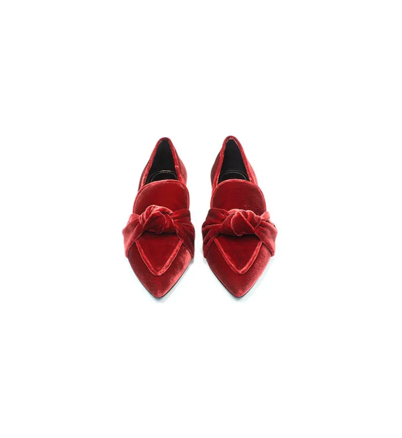 Athene Velvet Classic Slipper | Red