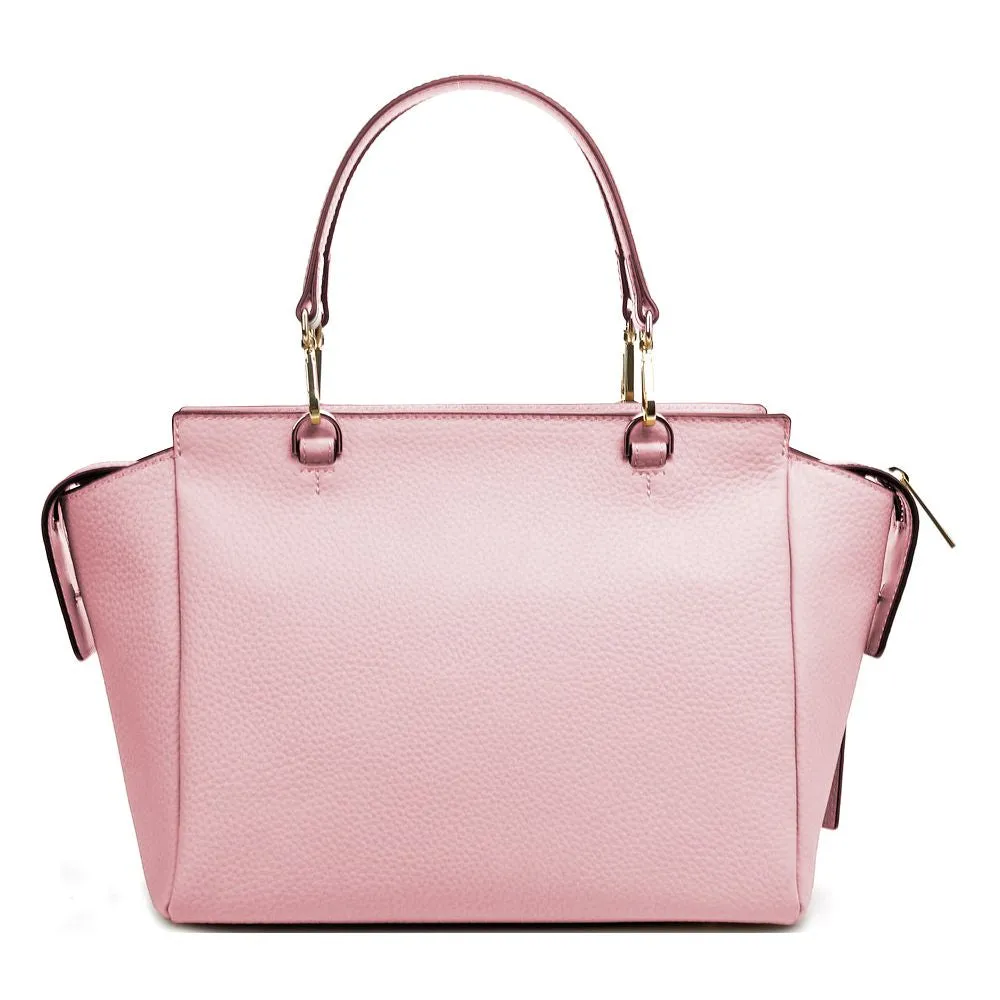 Baldinini Trend Chic Pink Textured Calfskin Women's Handbag