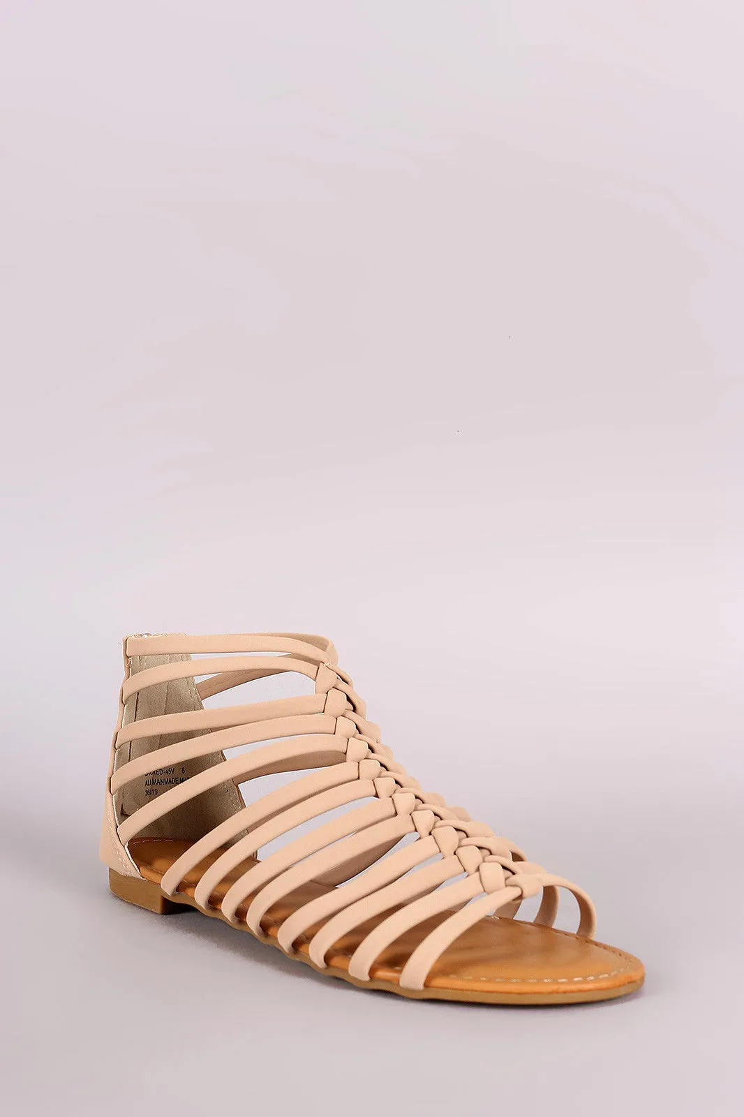 Bamboo Strappy Knotted Gladiator Sandal