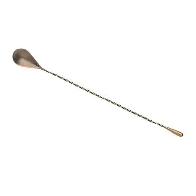 Barfly 12" Classic Bar Spoon, Antique Copper Plated Finish, Stainless Steel