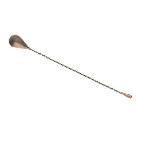 Barfly 12" Classic Bar Spoon, Antique Copper Plated Finish, Stainless Steel