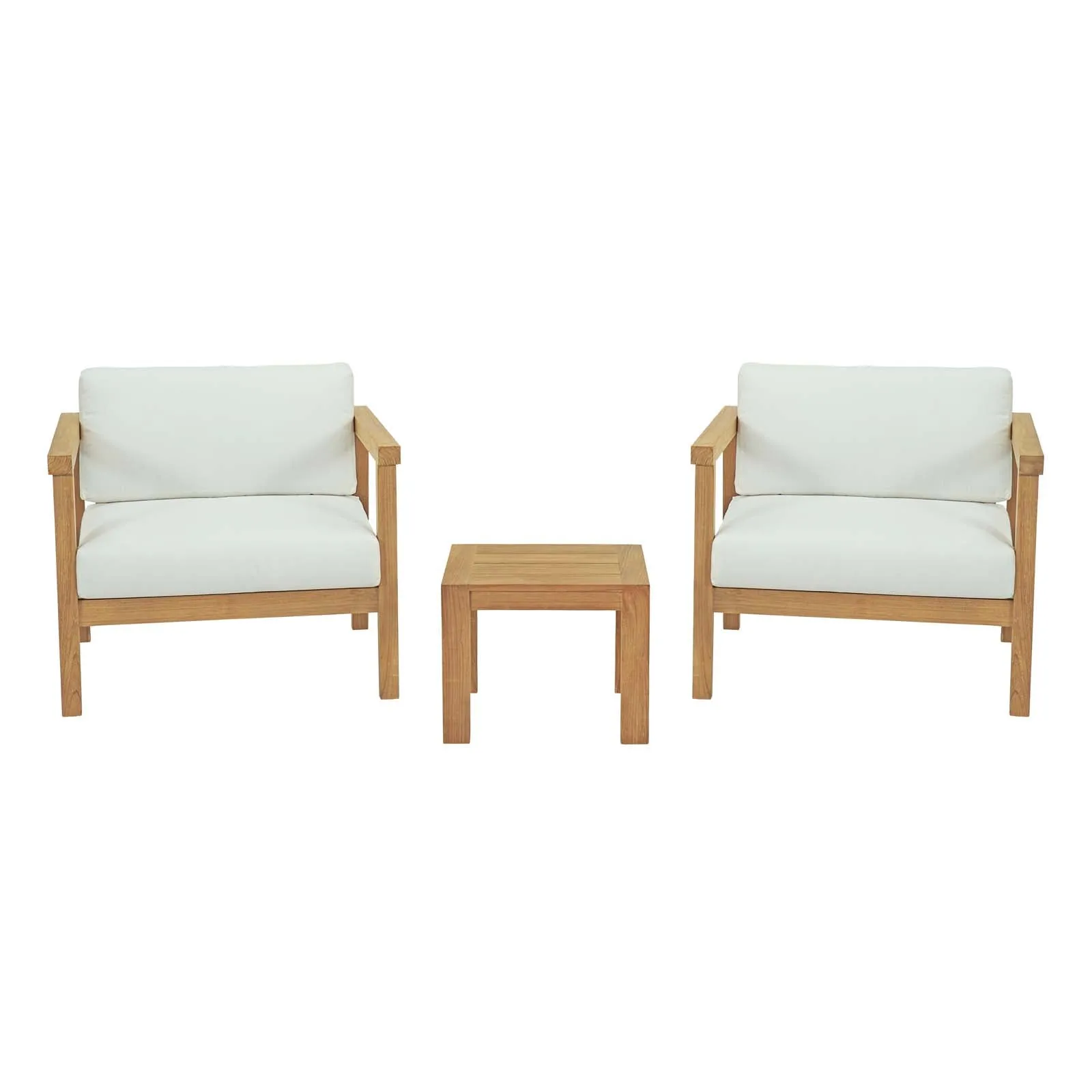 Bayport 3 Piece Outdoor Patio Teak Set by Modway