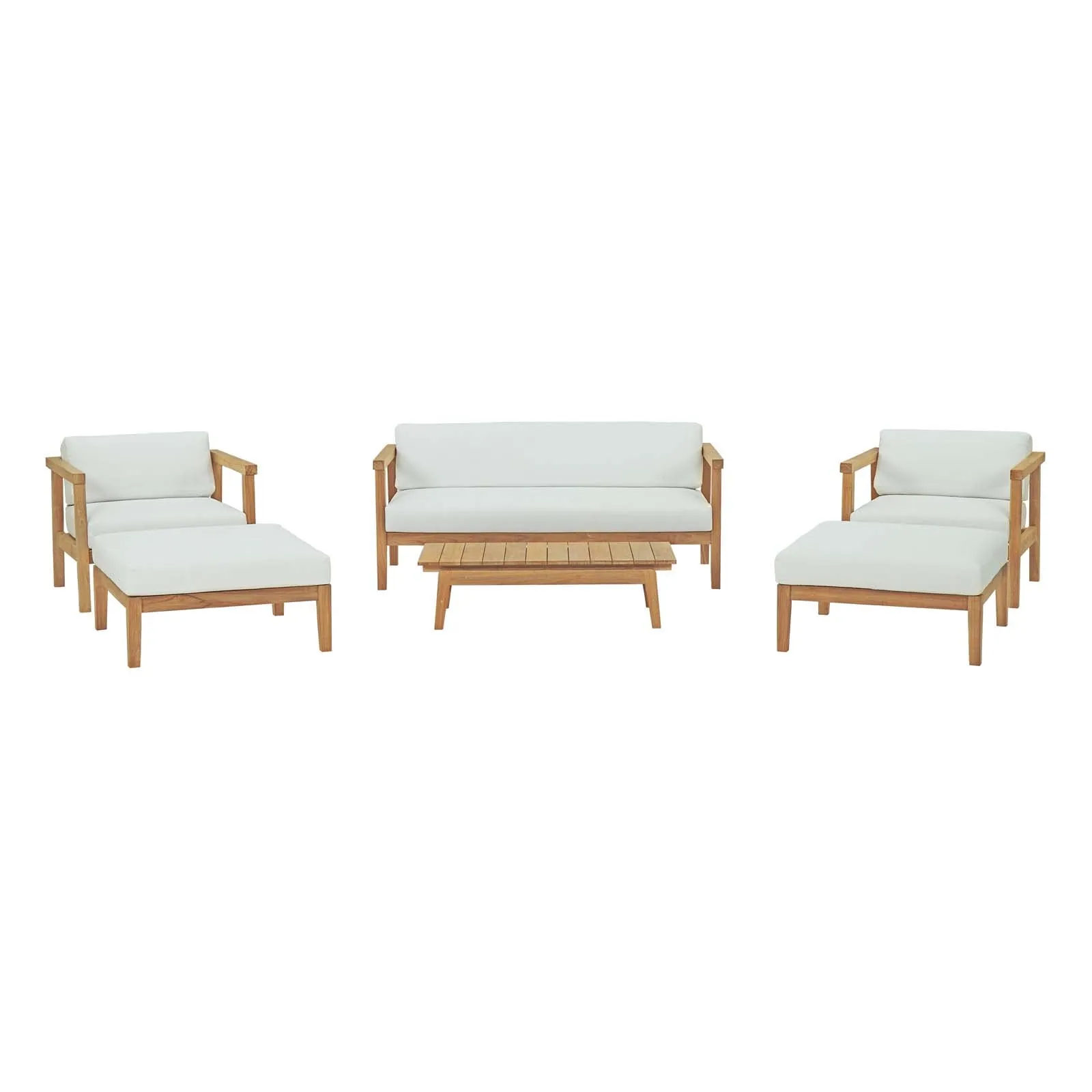 Bayport 6 Piece Outdoor Patio Teak Set by Modway