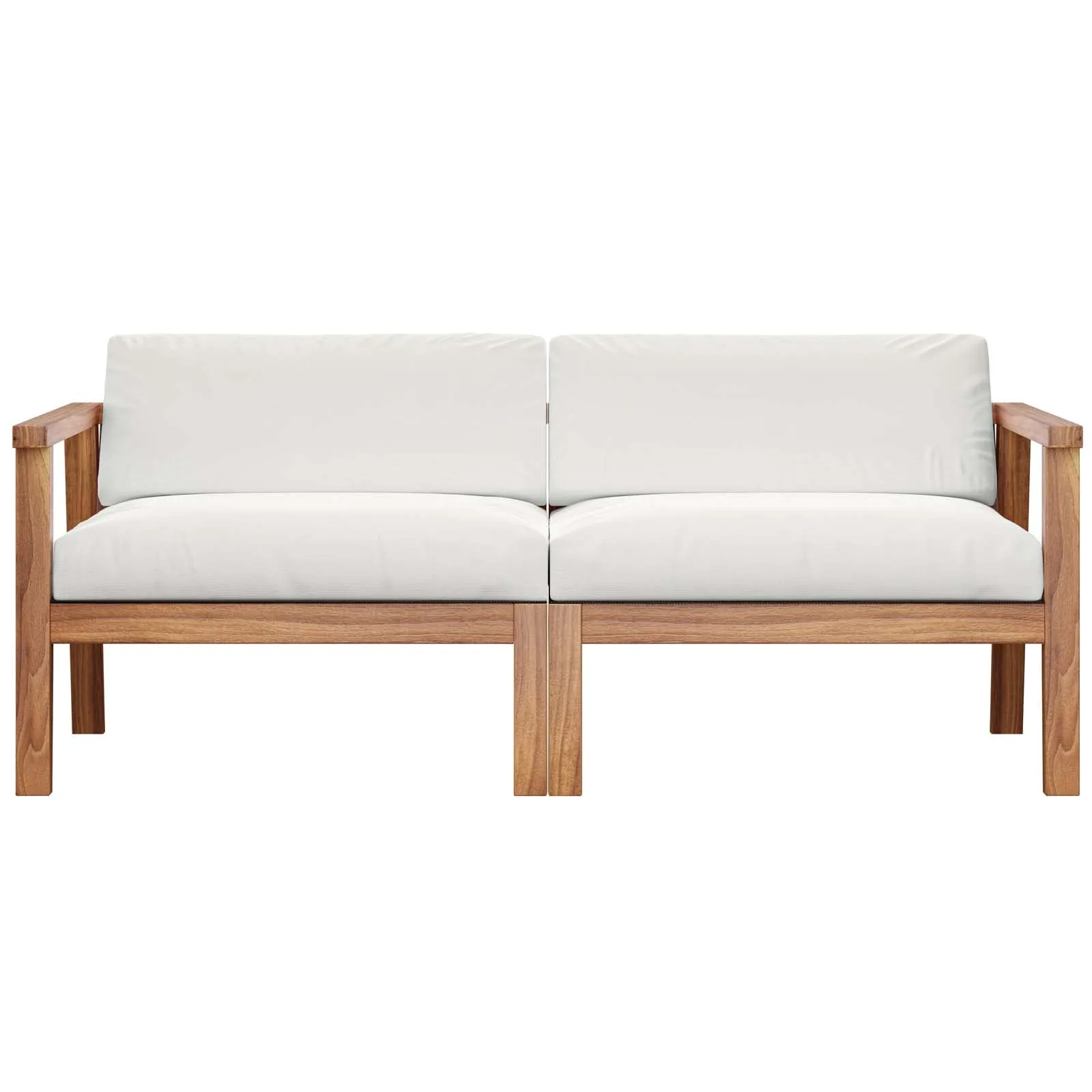 Bayport Outdoor Patio Teak Wood 2-Seater Loveseat by Modway