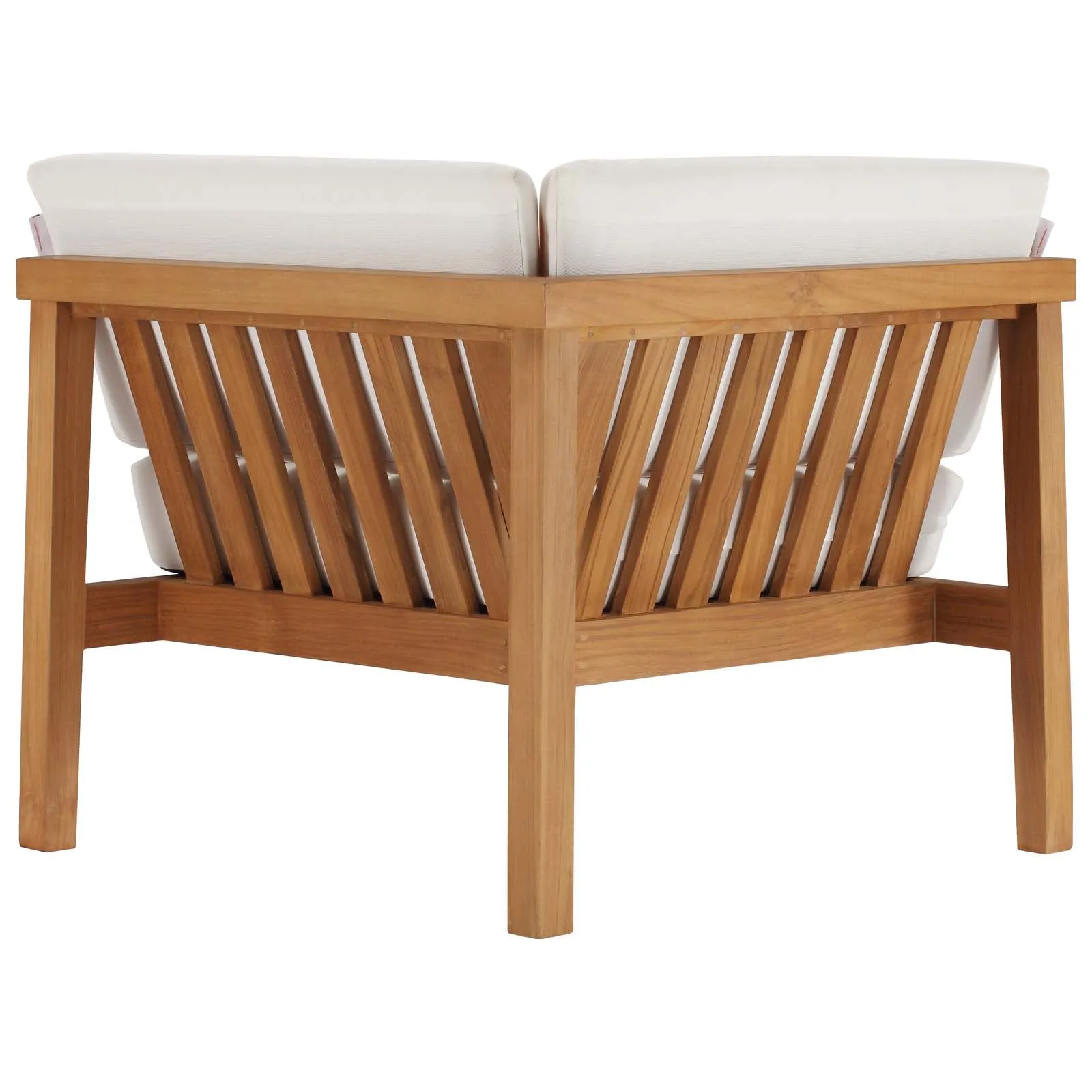 Bayport Outdoor Patio Teak Wood Corner Chair by Modway