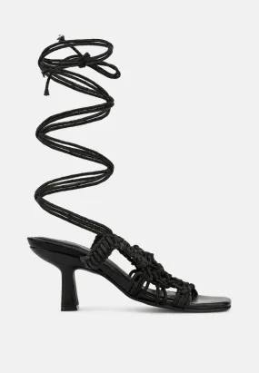 Beroe Braided Handcrafted Lace Up Sandal By Ruw