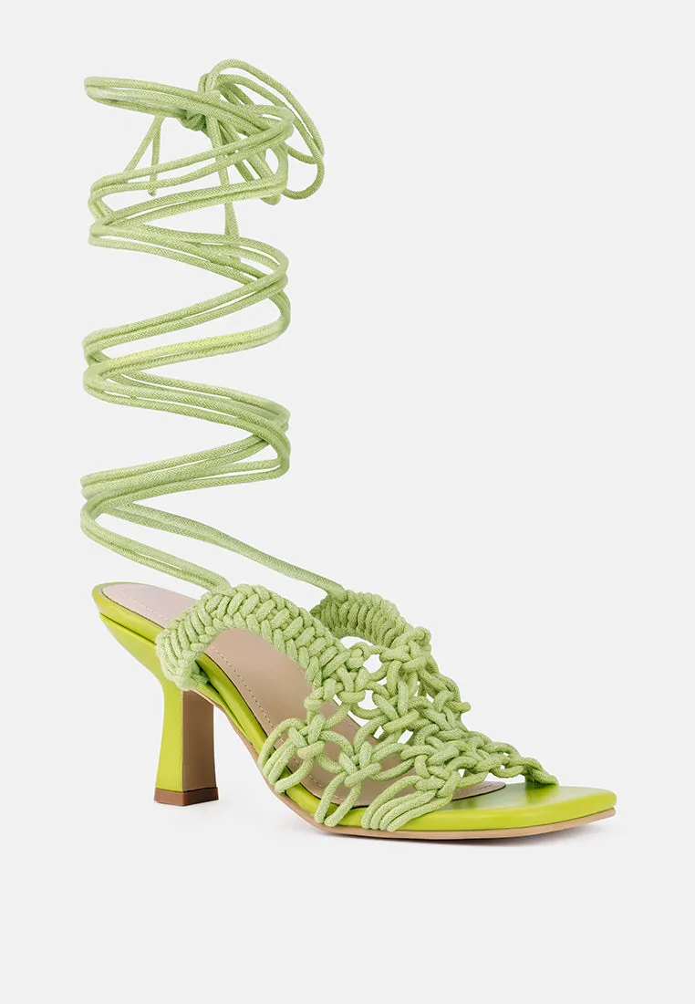 Beroe Braided Handcrafted Lace Up Sandal By Ruw