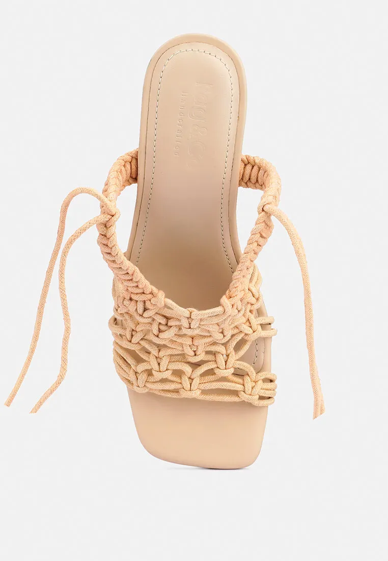 Beroe Braided Handcrafted Lace Up Sandal By Ruw