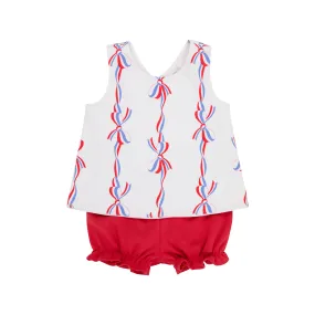 Bettye Bloomer Set - America's Birthday Bows with Richmond Red