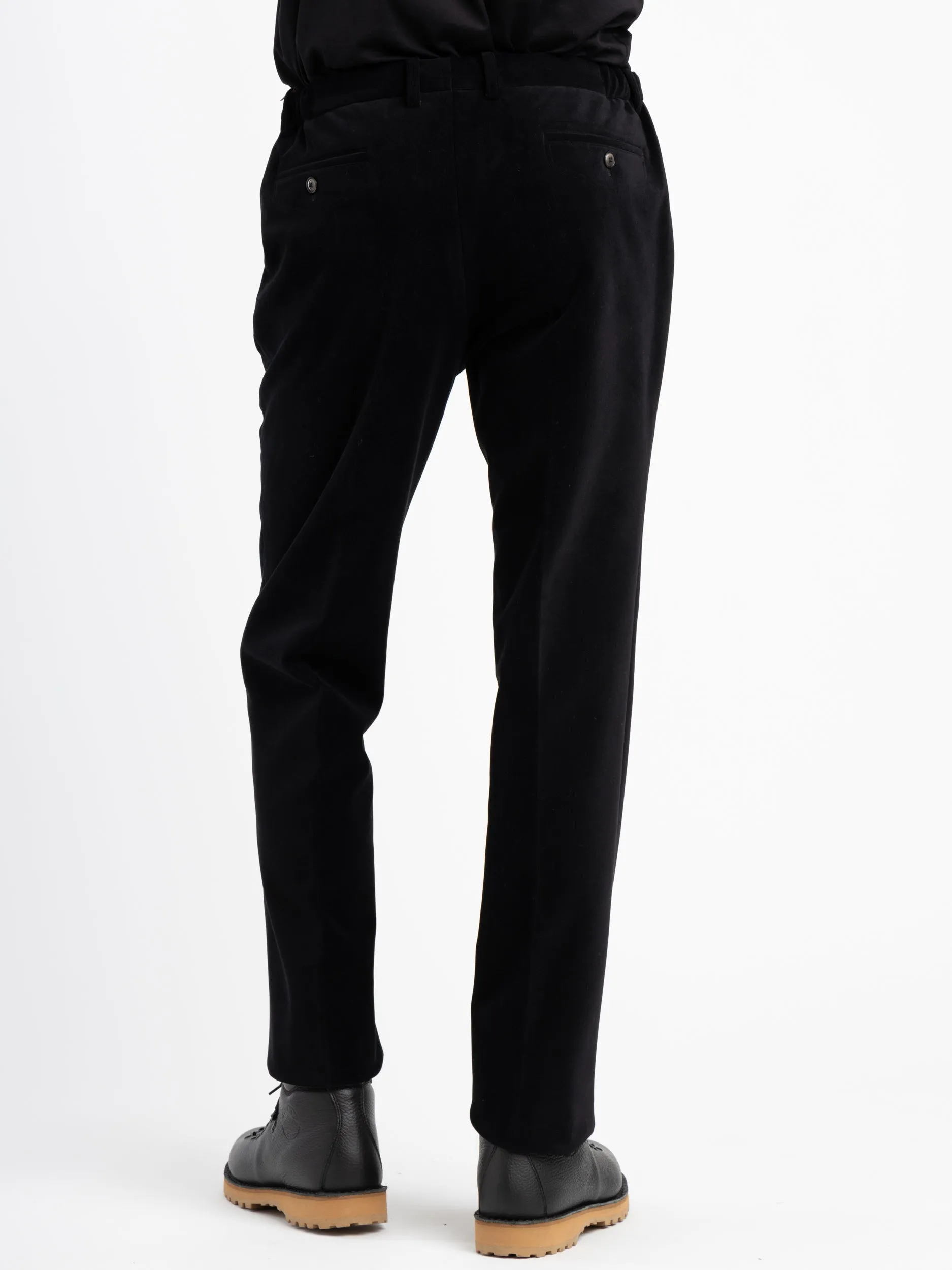 Black Textured Trousers