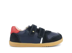 Bobux Kid  Riley Trainer - Navy   Red