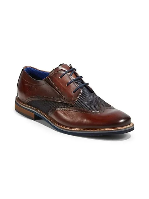 Bugatti - DARK BROWN / BASILEO COLOURBLOCK LEATHER BROGUES