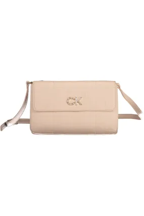 Calvin Klein Elegant Pink Shoulder Bag with Contrasting Details