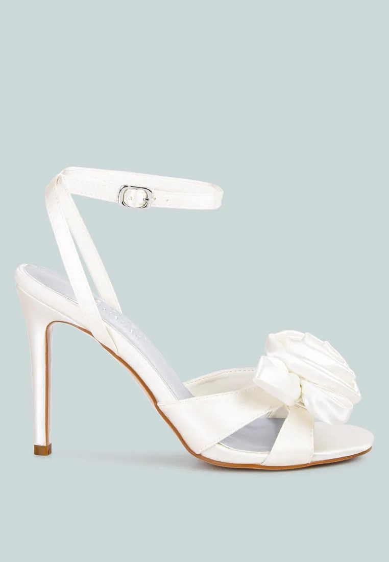 Chaumet Rose Bow Embellished Sandals By Ruw