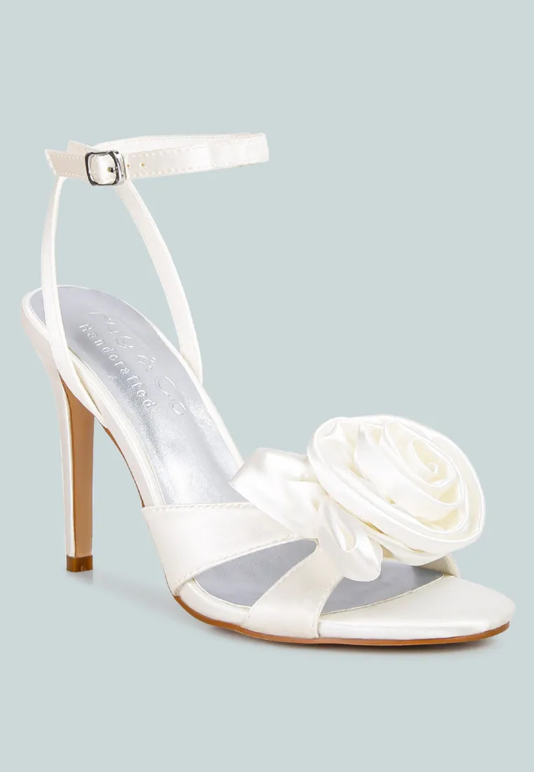 Chaumet Rose Bow Embellished Sandals By Ruw