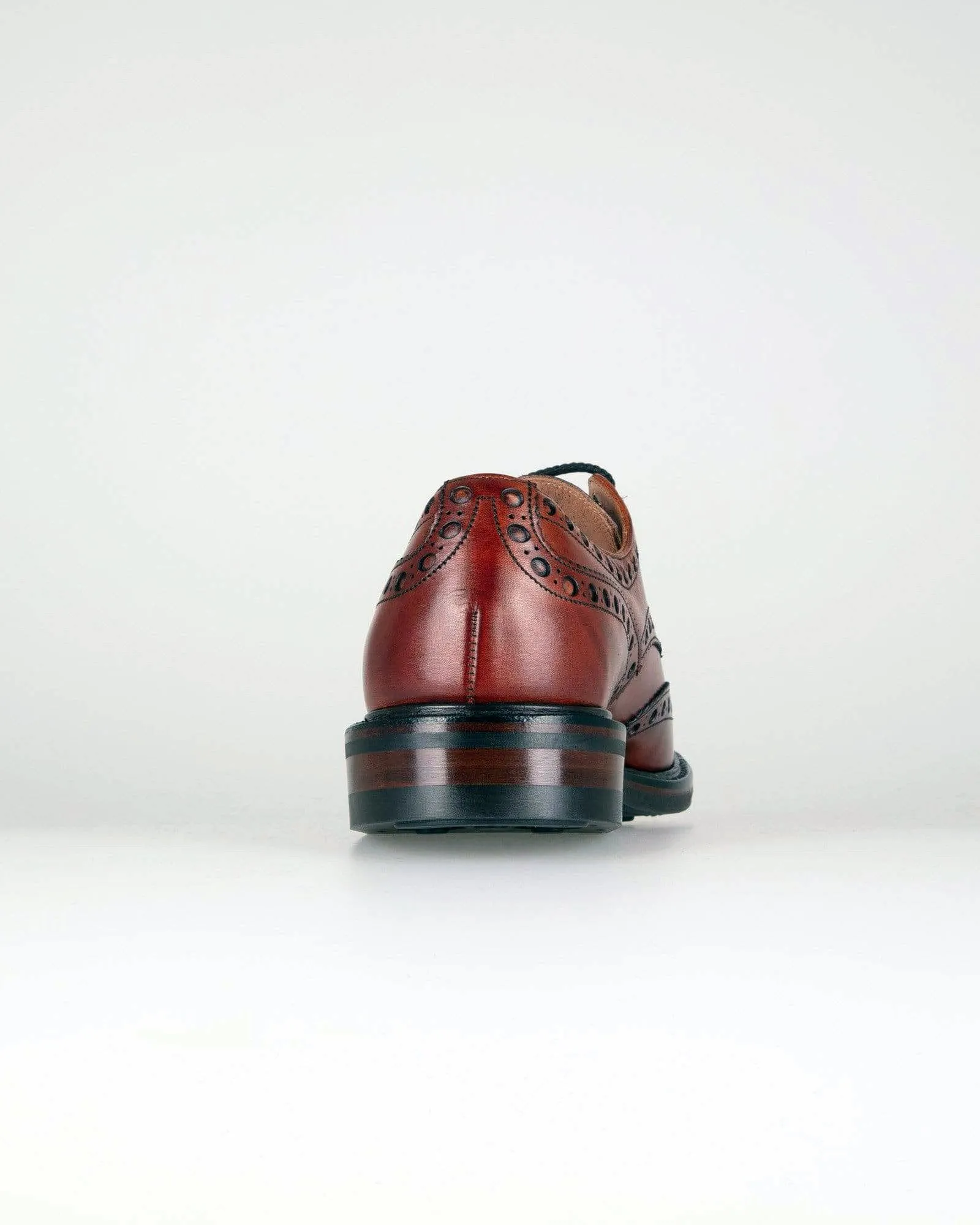 Cheaney Avon R Wingcap Derby Brogue - Dark Leaf Calf Leather / Dainite Rubber Sole