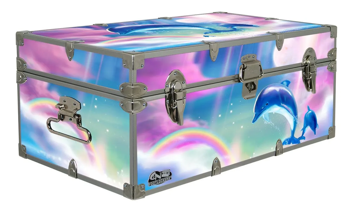 Designer Trunk - Dolphins- 32x18x13.5"