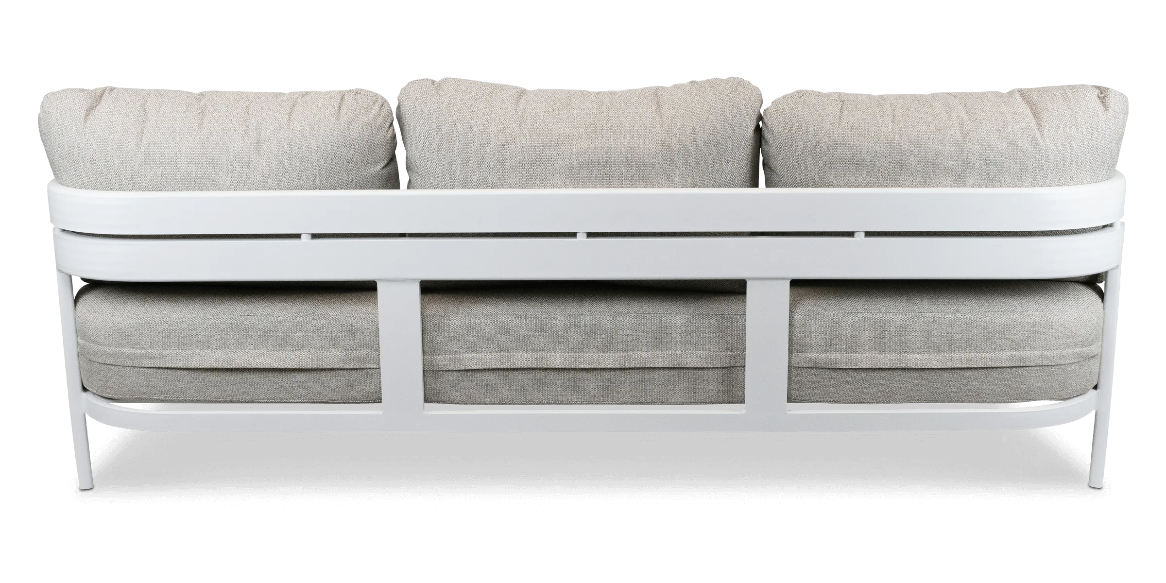 Escape 3 Seater in Arctic White with Latte Check Spun Polyester Cushions