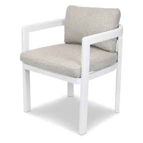 Escape Dining Chair in White Aluminium