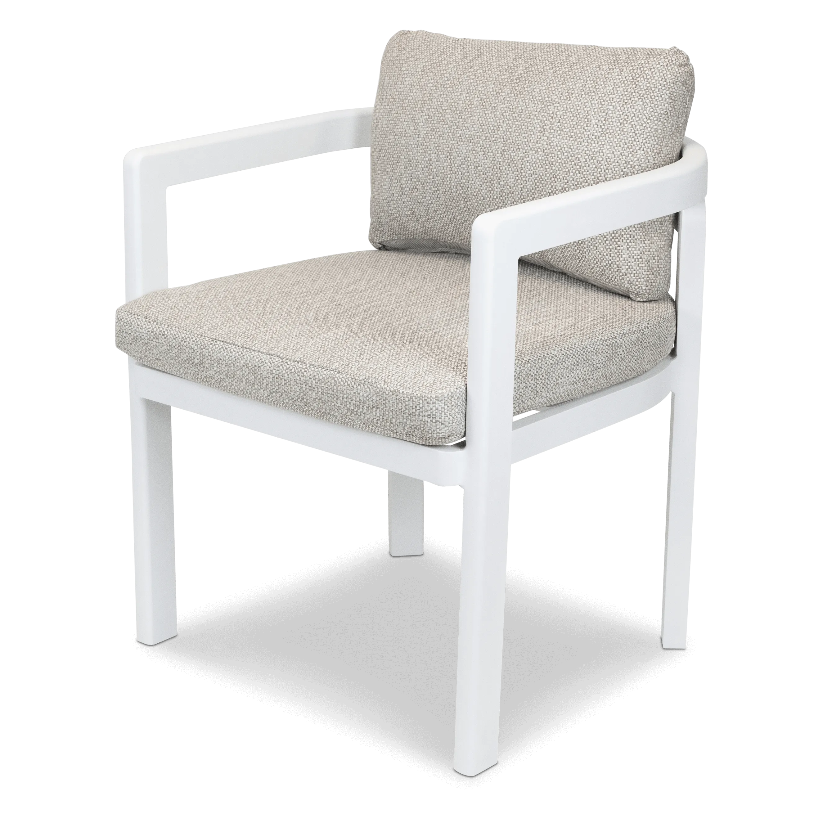 Escape Dining Chair in White Aluminium