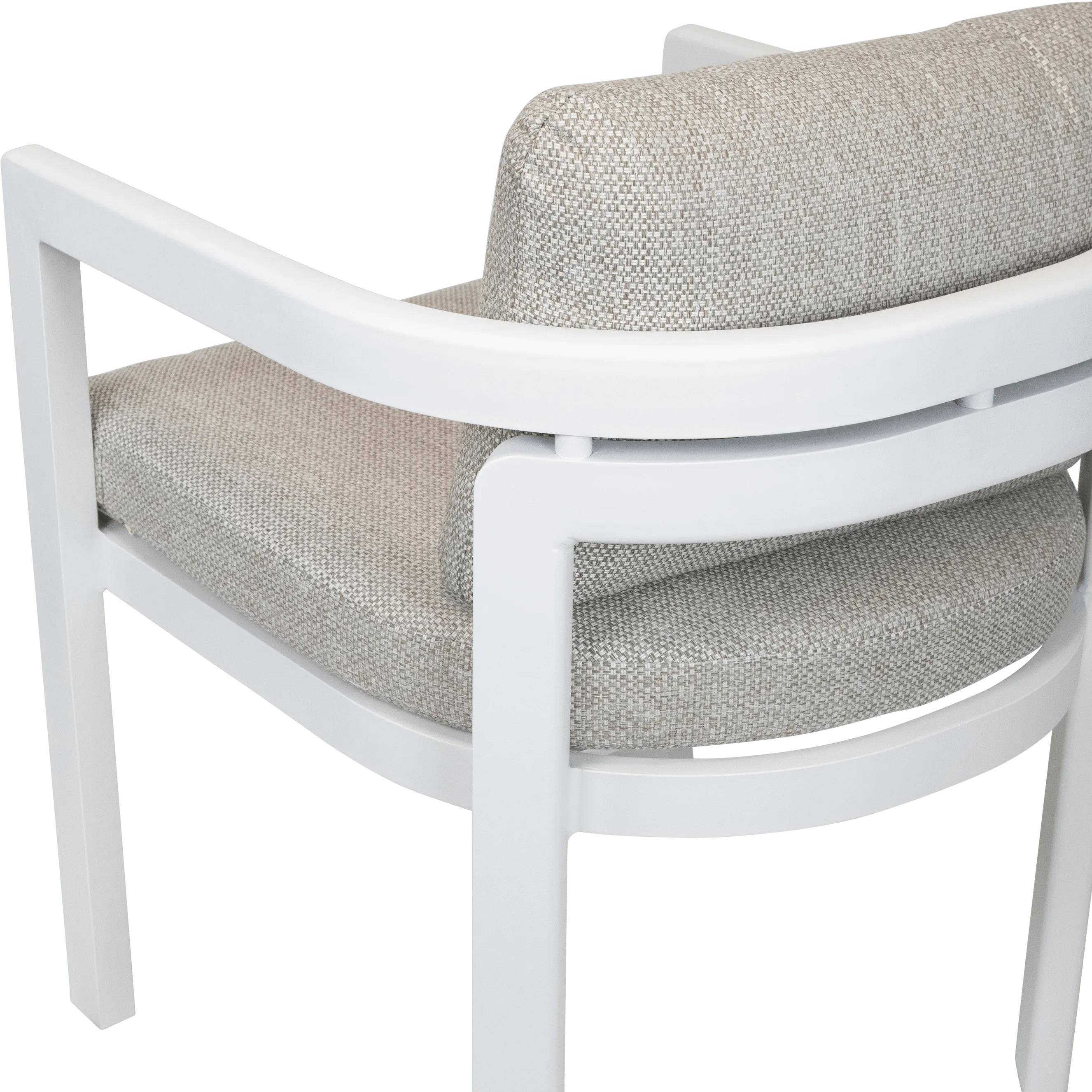 Escape Dining Chair in White Aluminium