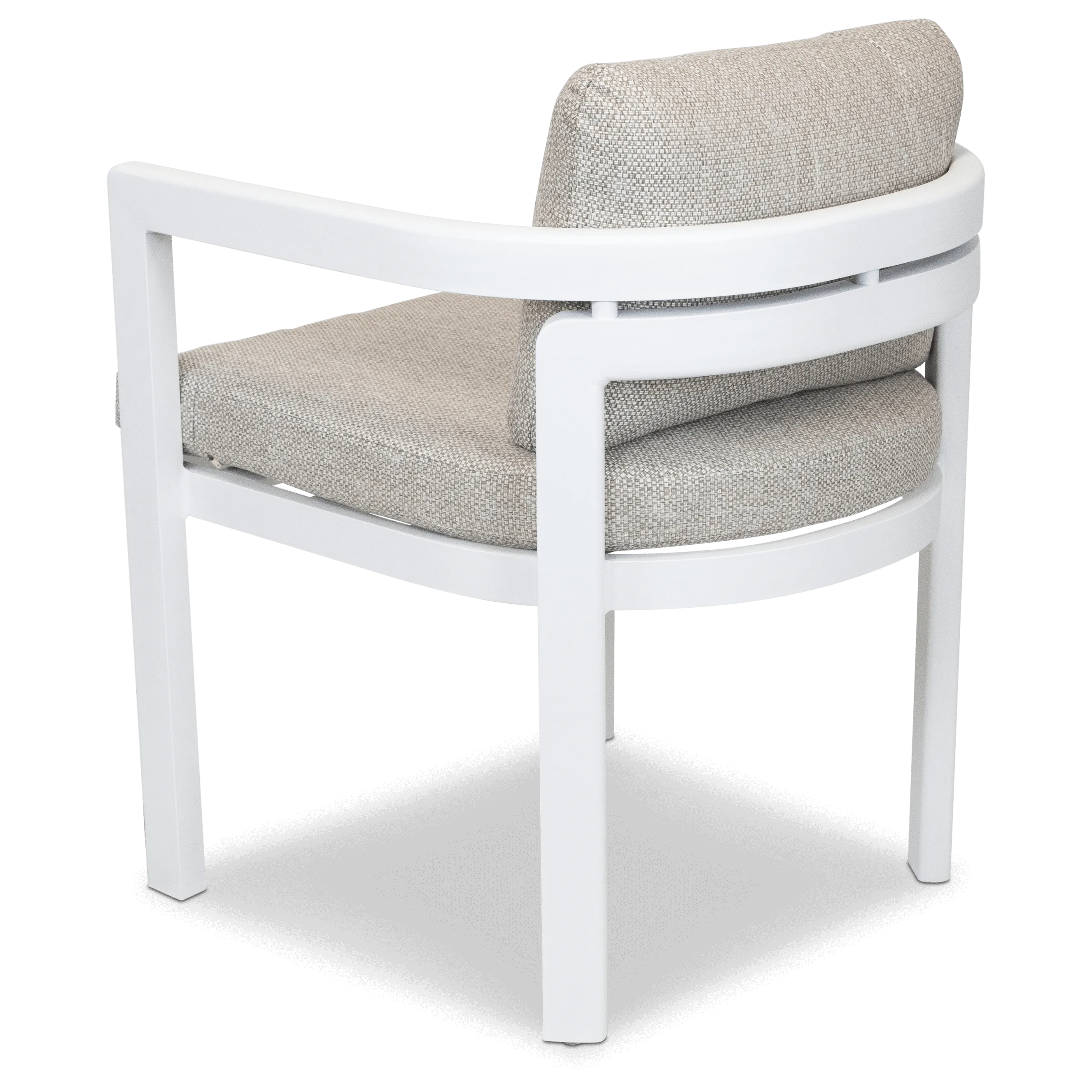 Escape Dining Chair in White Aluminium