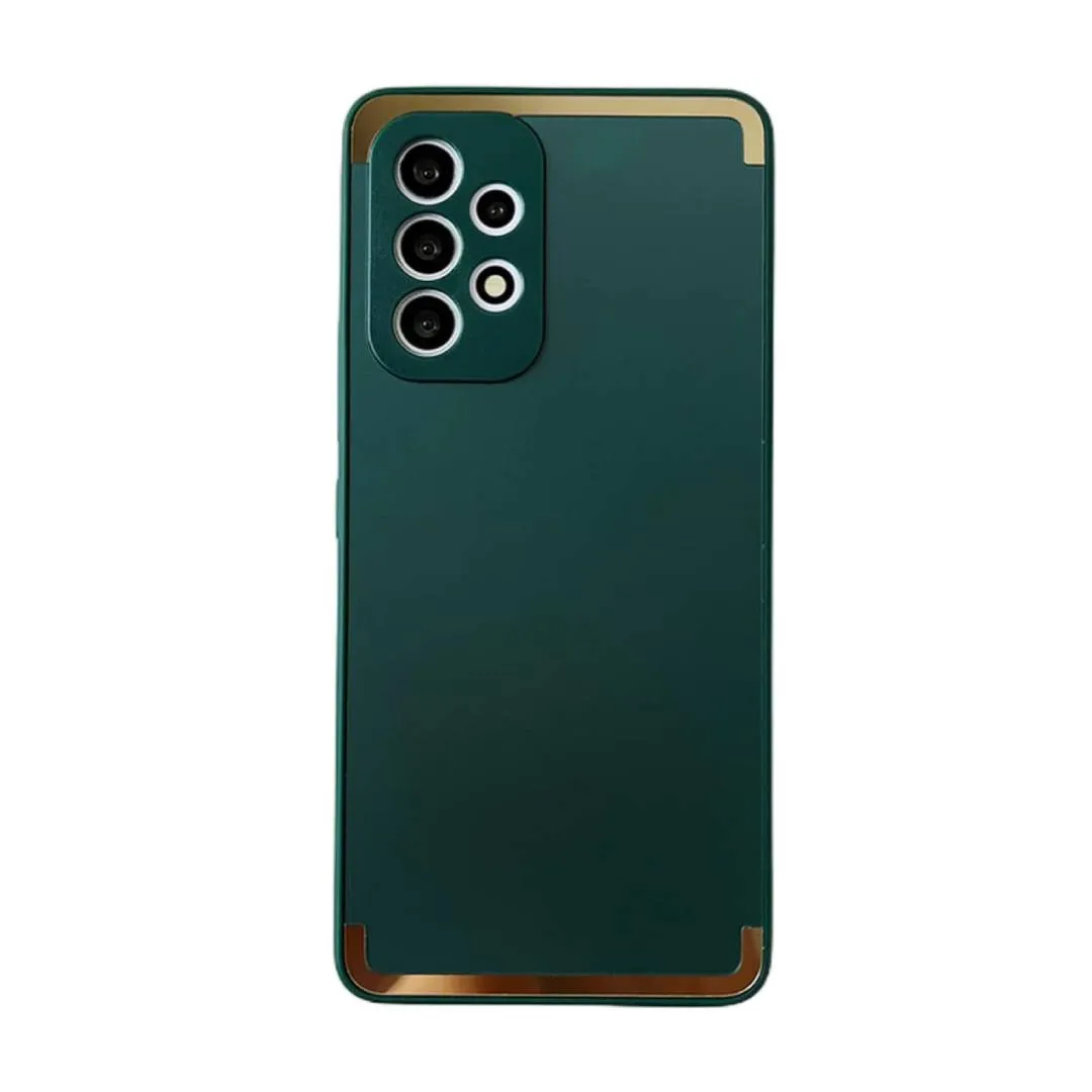 Galaxy A Series Square Gold Plated Matte Case