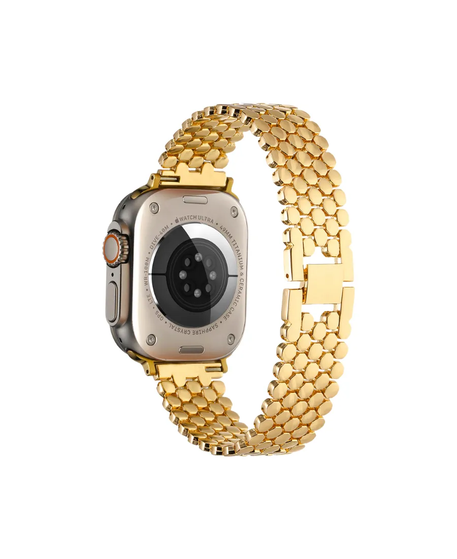 Gold Honeycomb Watch Band