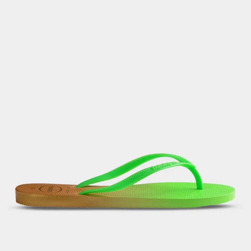 Havaianas Womens Slim Gradient Sandal Green _ 183481 _ Green