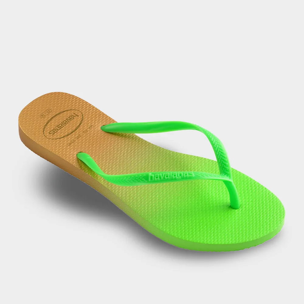 Havaianas Womens Slim Gradient Sandal Green _ 183481 _ Green