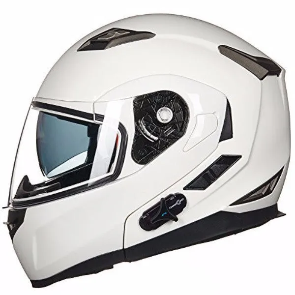 ILM Bluetooth Integrated Modular Flip up Full Face Motorcycle Helmet Model 953