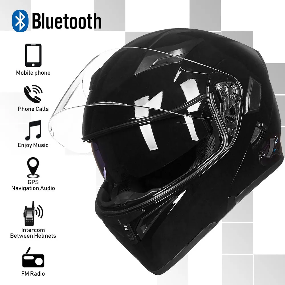 ILM Modular Flip up Full Face Bluetooth Motorcycle Helmet Model 902BT