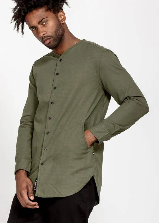 Konus Men's Rip Stop Liner Shirt in Olive