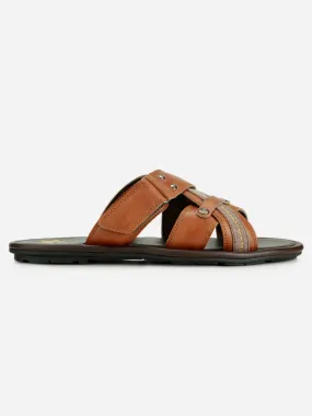 Men's Tan Slip On Sandal (IX5008)