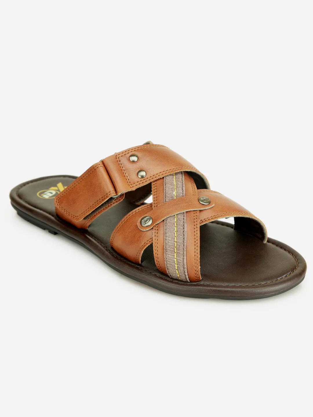 Men's Tan Slip On Sandal (IX5008)