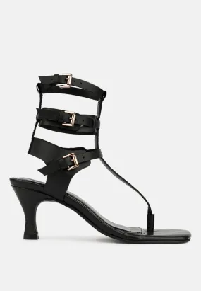 Nereid Kitten Heel Cut Out Gladiator Sandals By Ruw