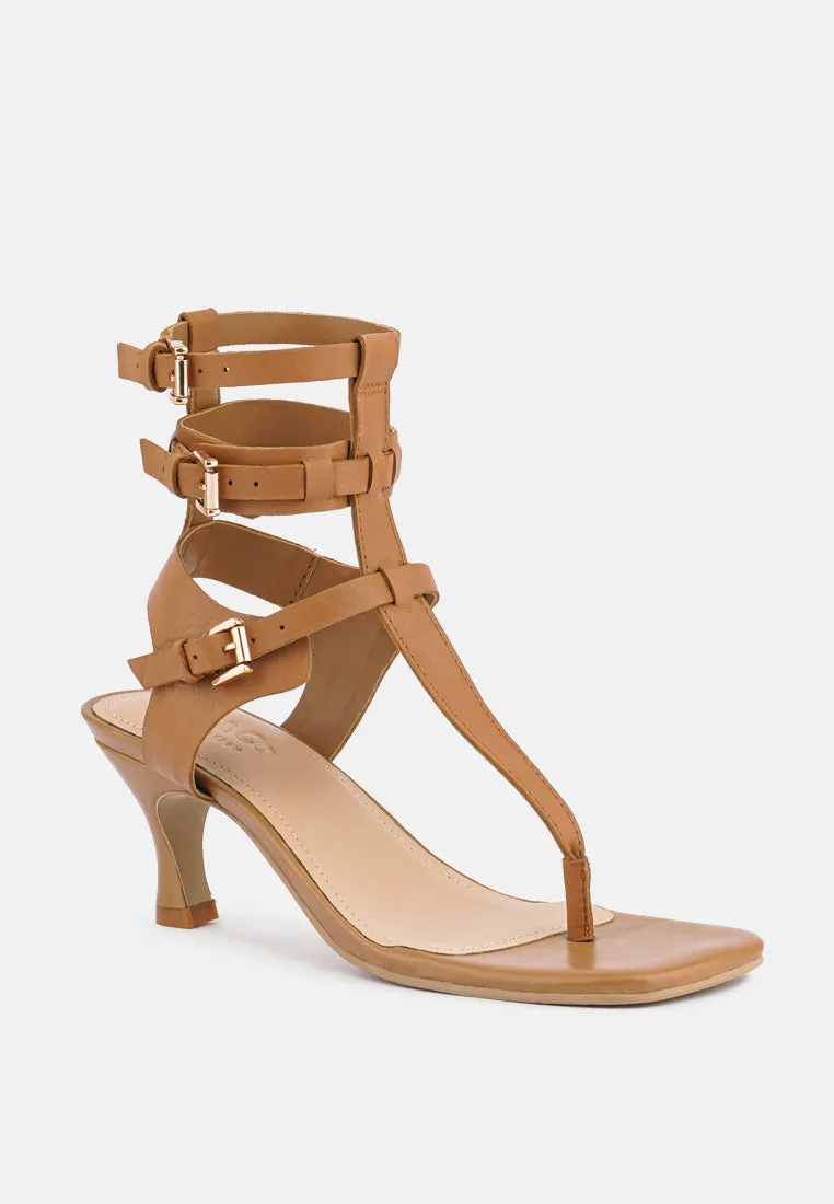 Nereid Kitten Heel Cut Out Gladiator Sandals By Ruw