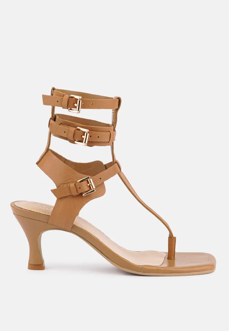 Nereid Kitten Heel Cut Out Gladiator Sandals By Ruw