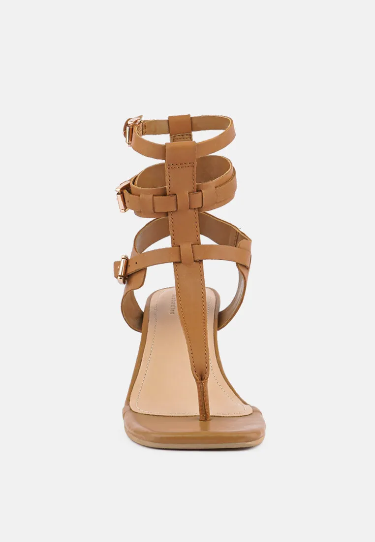 Nereid Kitten Heel Cut Out Gladiator Sandals By Ruw