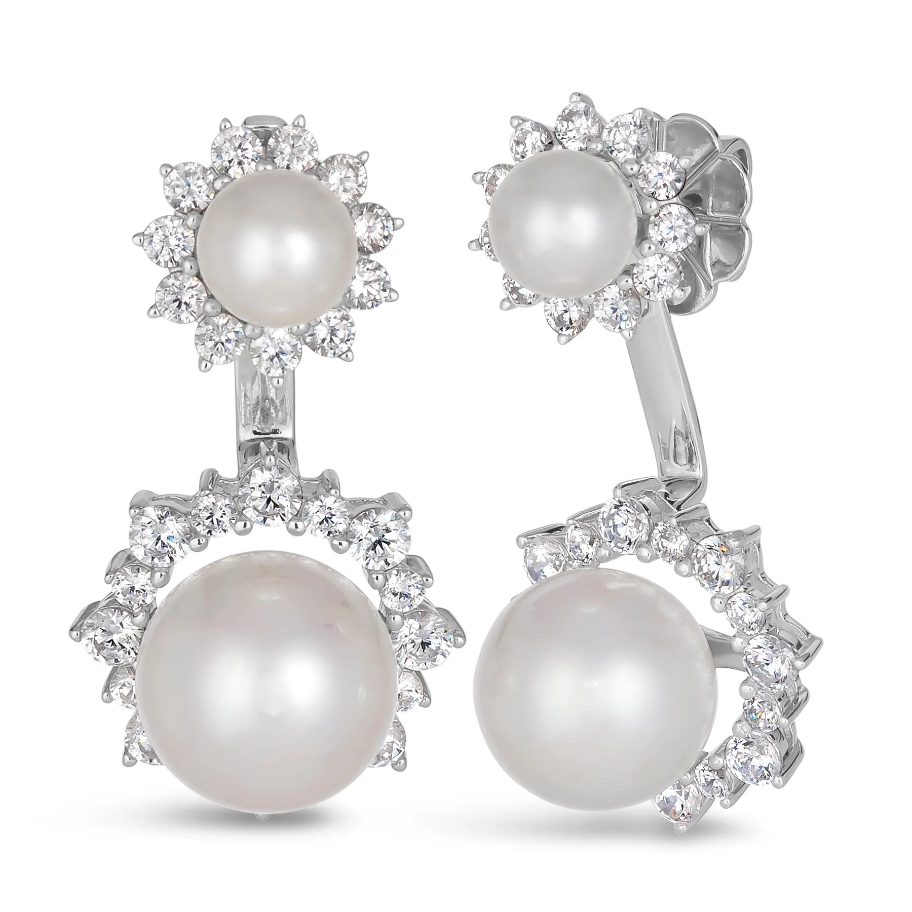 Olivia 64 DW Halo Pearl Earring