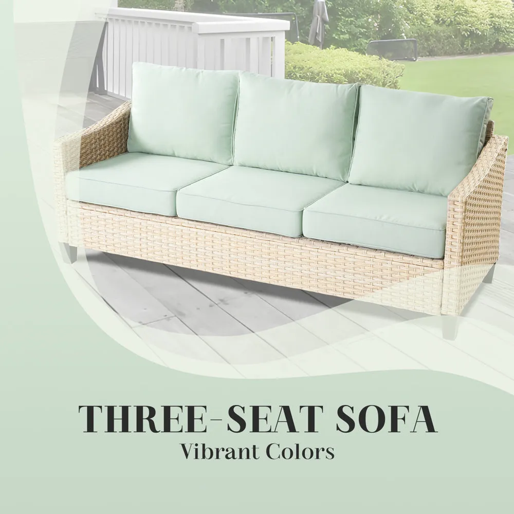 Ovios Athena Series Outdoor Patio Furniture Set 7-Piece with Cushions All Weather Wicker